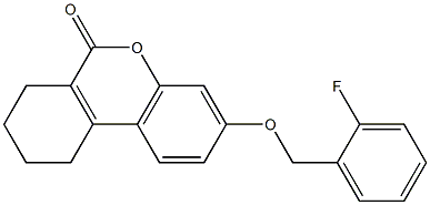 3-[(2-fluorophenyl)methoxy]-7,8,9,10-tetrahydrobenzo[c]chromen-6-one Struktur