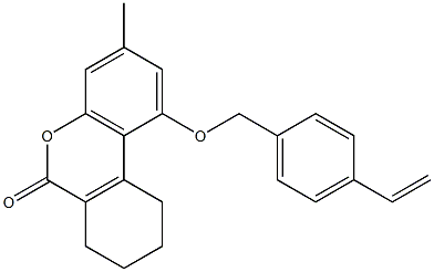 1-[(4-ethenylphenyl)methoxy]-3-methyl-7,8,9,10-tetrahydrobenzo[c]chromen-6-one Struktur