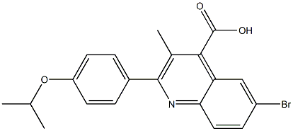 6-bromo-3-methyl-2-(4-propan-2-yloxyphenyl)quinoline-4-carboxylic acid Struktur