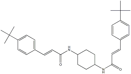 (E)-3-(4-tert-butylphenyl)-N-[4-[[(E)-3-(4-tert-butylphenyl)prop-2-enoyl]amino]cyclohexyl]prop-2-enamide Struktur