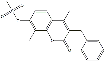 (3-benzyl-4,8-dimethyl-2-oxochromen-7-yl) methanesulfonate Struktur