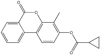 (4-methyl-6-oxobenzo[c]chromen-3-yl) cyclopropanecarboxylate Struktur