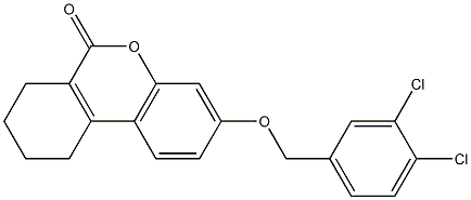 3-[(3,4-dichlorophenyl)methoxy]-7,8,9,10-tetrahydrobenzo[c]chromen-6-one Struktur