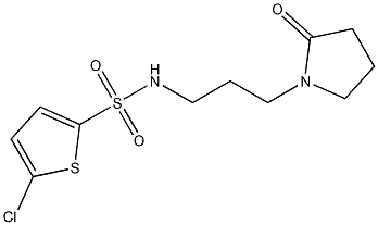 5-chloro-N-[3-(2-oxopyrrolidin-1-yl)propyl]thiophene-2-sulfonamide Struktur