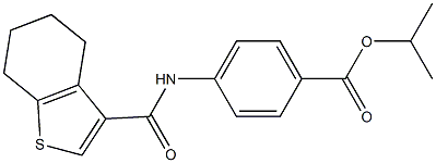 propan-2-yl 4-(4,5,6,7-tetrahydro-1-benzothiophene-3-carbonylamino)benzoate Struktur