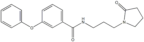 N-[3-(2-oxopyrrolidin-1-yl)propyl]-3-phenoxybenzamide Struktur