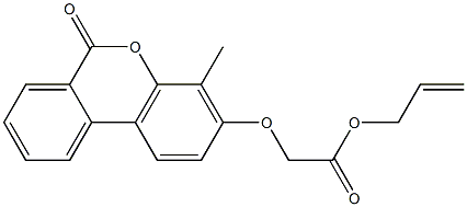 prop-2-enyl 2-(4-methyl-6-oxobenzo[c]chromen-3-yl)oxyacetate Struktur