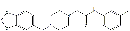 2-[4-(1,3-benzodioxol-5-ylmethyl)piperazin-1-yl]-N-(2,3-dimethylphenyl)acetamide Struktur