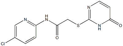 N-(5-chloropyridin-2-yl)-2-[(6-oxo-1H-pyrimidin-2-yl)sulfanyl]acetamide Struktur