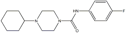 4-cyclohexyl-N-(4-fluorophenyl)piperazine-1-carboxamide Struktur