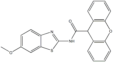 N-(6-methoxy-1,3-benzothiazol-2-yl)-9H-xanthene-9-carboxamide Struktur