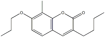 4-butyl-8-methyl-7-propoxychromen-2-one Struktur