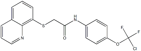 N-[4-[chloro(difluoro)methoxy]phenyl]-2-quinolin-8-ylsulfanylacetamide Struktur