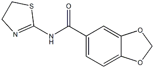 N-(4,5-dihydro-1,3-thiazol-2-yl)-1,3-benzodioxole-5-carboxamide Struktur