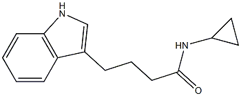 N-cyclopropyl-4-(1H-indol-3-yl)butanamide Struktur