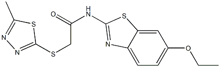 N-(6-ethoxy-1,3-benzothiazol-2-yl)-2-[(5-methyl-1,3,4-thiadiazol-2-yl)sulfanyl]acetamide Struktur