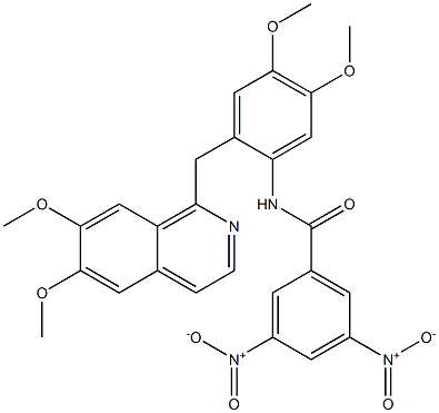 N-[2-[(6,7-dimethoxyisoquinolin-1-yl)methyl]-4,5-dimethoxyphenyl]-3,5-dinitrobenzamide