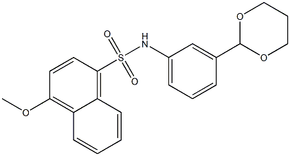 N-[3-(1,3-dioxan-2-yl)phenyl]-4-methoxynaphthalene-1-sulfonamide Struktur