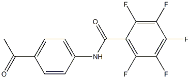 N-(4-acetylphenyl)-2,3,4,5,6-pentafluorobenzamide Struktur