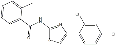 N-[4-(2,4-dichlorophenyl)-1,3-thiazol-2-yl]-2-methylbenzamide Struktur