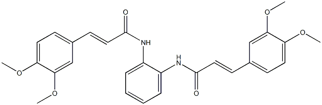 (E)-3-(3,4-dimethoxyphenyl)-N-[2-[[(E)-3-(3,4-dimethoxyphenyl)prop-2-enoyl]amino]phenyl]prop-2-enamide Struktur