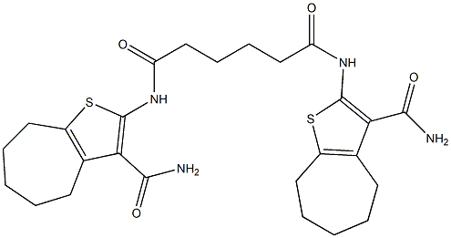 N,N'-bis(3-carbamoyl-5,6,7,8-tetrahydro-4H-cyclohepta[b]thiophen-2-yl)hexanediamide