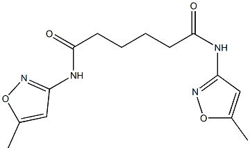 N,N'-bis(5-methyl-1,2-oxazol-3-yl)hexanediamide Struktur