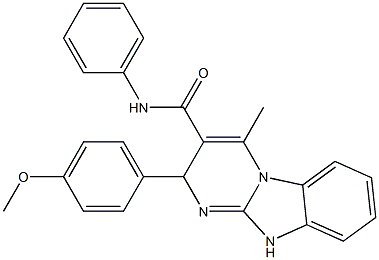 2-(4-methoxyphenyl)-4-methyl-N-phenyl-2,10-dihydropyrimido[1,2-a]benzimidazole-3-carboxamide Struktur