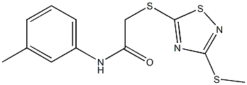 N-(3-methylphenyl)-2-[(3-methylsulfanyl-1,2,4-thiadiazol-5-yl)sulfanyl]acetamide Struktur