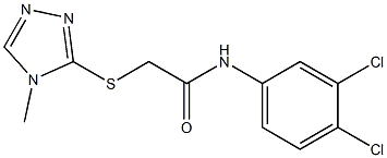 N-(3,4-dichlorophenyl)-2-[(4-methyl-1,2,4-triazol-3-yl)sulfanyl]acetamide Struktur