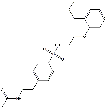 N-[2-[4-[2-(2-propylphenoxy)ethylsulfamoyl]phenyl]ethyl]acetamide Struktur