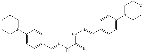 1,3-bis[(E)-(4-morpholin-4-ylphenyl)methylideneamino]thiourea Struktur