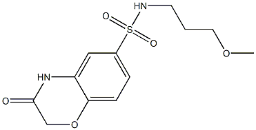 N-(3-methoxypropyl)-3-oxo-4H-1,4-benzoxazine-6-sulfonamide Struktur