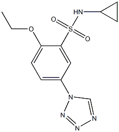 N-cyclopropyl-2-ethoxy-5-(tetrazol-1-yl)benzenesulfonamide Struktur