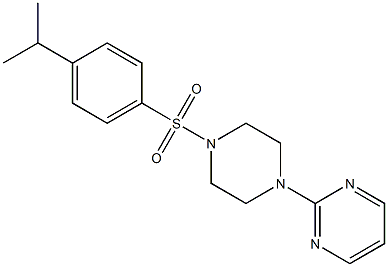 2-[4-(4-propan-2-ylphenyl)sulfonylpiperazin-1-yl]pyrimidine Struktur