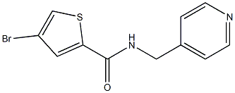 4-bromo-N-(pyridin-4-ylmethyl)thiophene-2-carboxamide Struktur