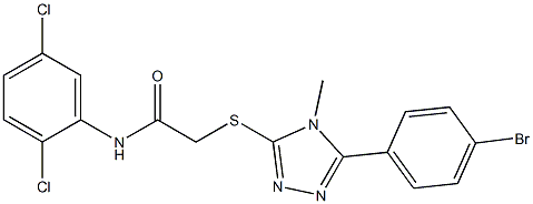 2-[[5-(4-bromophenyl)-4-methyl-1,2,4-triazol-3-yl]sulfanyl]-N-(2,5-dichlorophenyl)acetamide Struktur