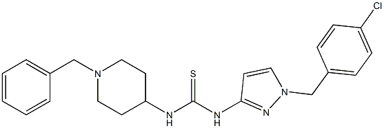 1-(1-benzylpiperidin-4-yl)-3-[1-[(4-chlorophenyl)methyl]pyrazol-3-yl]thiourea Struktur