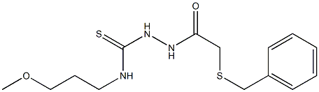 1-[(2-benzylsulfanylacetyl)amino]-3-(3-methoxypropyl)thiourea Struktur