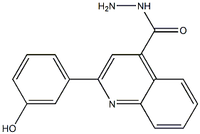 2-(3-hydroxyphenyl)quinoline-4-carbohydrazide Struktur