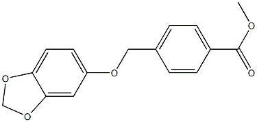 methyl 4-(1,3-benzodioxol-5-yloxymethyl)benzoate Struktur