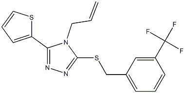 4-prop-2-enyl-3-thiophen-2-yl-5-[[3-(trifluoromethyl)phenyl]methylsulfanyl]-1,2,4-triazole Struktur