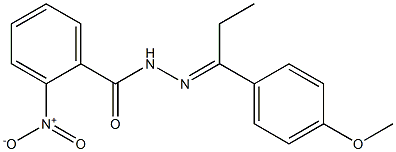 N-[(E)-1-(4-methoxyphenyl)propylideneamino]-2-nitrobenzamide Struktur