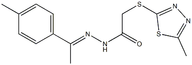 N-[(E)-1-(4-methylphenyl)ethylideneamino]-2-[(5-methyl-1,3,4-thiadiazol-2-yl)sulfanyl]acetamide Struktur