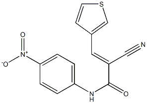 (E)-2-cyano-N-(4-nitrophenyl)-3-thiophen-3-ylprop-2-enamide Struktur