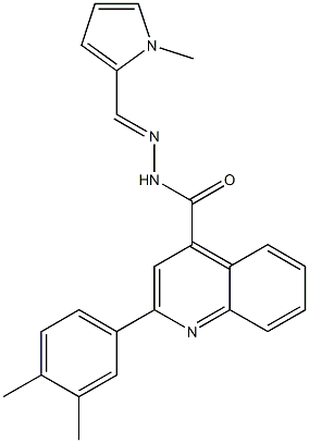 2-(3,4-dimethylphenyl)-N-[(E)-(1-methylpyrrol-2-yl)methylideneamino]quinoline-4-carboxamide Struktur