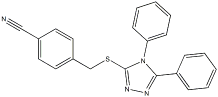 4-[(4,5-diphenyl-1,2,4-triazol-3-yl)sulfanylmethyl]benzonitrile Struktur