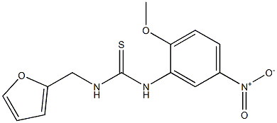 1-(furan-2-ylmethyl)-3-(2-methoxy-5-nitrophenyl)thiourea Struktur