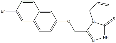 3-[(6-bromonaphthalen-2-yl)oxymethyl]-4-prop-2-enyl-1H-1,2,4-triazole-5-thione Struktur