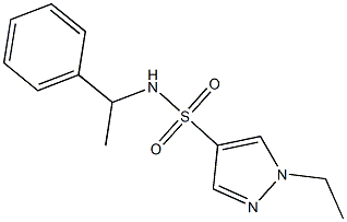 1-ethyl-N-(1-phenylethyl)pyrazole-4-sulfonamide Struktur